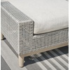 image:imageSignature Design by Ashley Seton Creek Casual Nuvella Weather Resistant Fabric Resin Wicker Swivel Outdoor Bar Height Bar Stool with Cushion Footrest and Armrest Set of 2 Beige amp Light GrayOutdoor Ottoman with Cushion