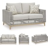 image:imageSignature Design by Ashley Seton Creek Casual Nuvella Weather Resistant Fabric Resin Wicker Swivel Outdoor Bar Height Bar Stool with Cushion Footrest and Armrest Set of 2 Beige amp Light GrayOutdoor Loveseat with Cushion