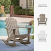 image:imageSignature Design by Ashley Sundown Treasure HDPE Patio Rocking Chair WhiteLight Brown