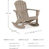 image:imageSignature Design by Ashley Sundown Treasure HDPE Patio Rocking Chair WhiteLight Brown