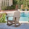 image:imageSignature Design by Ashley Sundown Treasure HDPE Patio Rocking Chair WhiteLight Brown