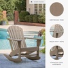 image:imageSignature Design by Ashley Sundown Treasure HDPE Patio Rocking Chair WhiteLight Brown
