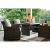 image:imageSignature Design by Ashley Wicker Patio Lounge Chair Brown Deck ArmchairLounge Chair