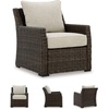 image:imageSignature Design by Ashley Wicker Patio Lounge Chair Brown Deck ArmchairLounge Chair