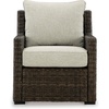 image:imageSignature Design by Ashley Wicker Patio Lounge Chair Brown Deck ArmchairLounge Chair