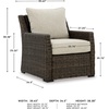 image:imageSignature Design by Ashley Wicker Patio Lounge Chair Brown Deck ArmchairLounge Chair
