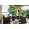image:imageSignature Design by Ashley Wicker Patio Lounge Chair Brown Deck ArmchairLounge Chair