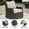image:imageSignature Design by Ashley Wicker Patio Lounge Chair Brown Deck ArmchairLounge Chair