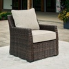 image:imageSignature Design by Ashley Wicker Patio Lounge Chair Brown Deck ArmchairLounge Chair