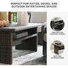 image:imageSignature Design by Ashley Wicker Patio Lounge Chair Brown Deck ArmchairMulti Use Table