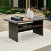 image:imageSignature Design by Ashley Wicker Patio Lounge Chair Brown Deck ArmchairMulti Use Table