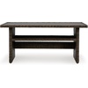 image:imageSignature Design by Ashley Wicker Patio Lounge Chair Brown Deck ArmchairMulti Use Table
