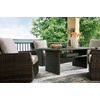 image:imageSignature Design by Ashley Wicker Patio Lounge Chair Brown Deck ArmchairMulti Use Table
