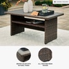 image:imageSignature Design by Ashley Wicker Patio Lounge Chair Brown Deck ArmchairMulti Use Table