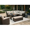 image:imageSignature Design by Ashley Wicker Patio Lounge Chair Brown Deck ArmchairMulti Use Table
