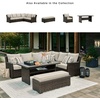 image:imageSignature Design by Ashley Wicker Patio Lounge Chair Brown Deck ArmchairSectional and Bench