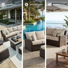 image:imageSignature Design by Ashley Wicker Patio Lounge Chair Brown Deck ArmchairSectional and Bench
