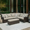 image:imageSignature Design by Ashley Wicker Patio Lounge Chair Brown Deck ArmchairSectional and Bench
