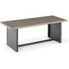 image:imageSignature Design by Ashley Bree Zee Contemporary Nuvella Weather Resistant Fabric Tufted Armless Outdoor Lounge Chair with Cushion and PVC Cover GrayRectangular End Table