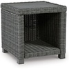 image:imageSignature Design by Ashley Elite Park Outdoor Bench with Foam Cushion Nuvella Weather Resistant Fabric Rust Free Aluminum Frame 54 W x 17 D x 165 H GrayEnd