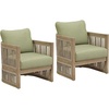 image:imageSignature Design by Ashley Eucalyptus Outdoor Lounge Chairs Set of 2 GreenChair Set