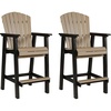 image:imageSignature Design by Ashley Fairen Trail 30 HDPE Durable Outdoor Barstool 2 Count Black amp BrownBlack  Light Brown