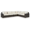 image:imageSignature Design by Ashley Kimora Outdoor Swivel Lounge Chair with Cushion4Piece Outdoor Sectional