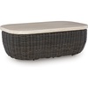 image:imageSignature Design by Ashley Kimora Outdoor Swivel Lounge Chair with CushionKimora Rectangular Cocktail Table