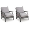 image:imageSignature Design by Ashley Outdoor Lounge Chair Set of 2 Gray