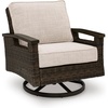 image:imageSignature Design by Ashley Outdoor Swivel Chairs Set of 2 Resin Wicker