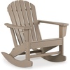 image:imageSignature Design by Ashley Sundown Treasure HDPE Patio Rocking Chair WhiteLight Brown