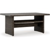 image:imageSignature Design by Ashley Wicker Patio Lounge Chair Brown Deck ArmchairMulti Use Table