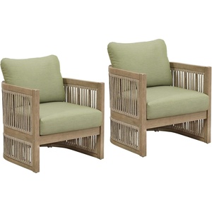 image:imageSignature Design by Ashley Eucalyptus Outdoor Lounge Chairs Set of 2 GreenChair Set