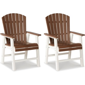 image:imageSignature Design by Ashley Fairen Trail 30 HDPE Durable Outdoor Barstool 2 Count Black amp BrownBrownWhite
