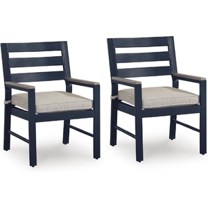 image:imageSignature Design by Ashley Outdoor Dining Arm Chairs Set of 2 Navy