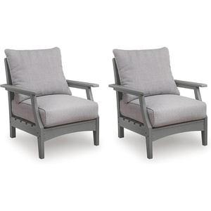 image:imageSignature Design by Ashley Outdoor Lounge Chair Set of 2 Gray