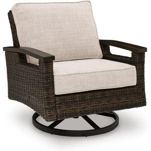image:imageSignature Design by Ashley Outdoor Swivel Chairs Set of 2 Resin Wicker