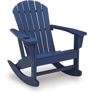 image:imageSignature Design by Ashley Sundown Treasure HDPE Patio Rocking Chair WhiteBlue
