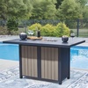 image:imageSignature Design by Ashley 1Piece Outdoor Bar Table with Fire Pit BlueOutdoor Bar Table with Fire Pit