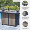 image:imageSignature Design by Ashley 1Piece Outdoor Bar Table with Fire Pit BlueOutdoor Bar Table with Fire Pit