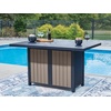 image:imageSignature Design by Ashley 1Piece Outdoor Bar Table with Fire Pit BlueOutdoor Bar Table with Fire Pit