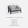 image:imageSignature Design by Ashley 1Piece Outdoor Bar Table with Fire Pit BlueOutdoor Loveseat with Cushion