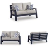 image:imageSignature Design by Ashley 1Piece Outdoor Bar Table with Fire Pit BlueOutdoor Loveseat with Cushion