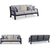 image:imageSignature Design by Ashley 1Piece Outdoor Bar Table with Fire Pit BlueOutdoor Sofa with Cushion