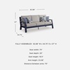 image:imageSignature Design by Ashley 1Piece Outdoor Bar Table with Fire Pit BlueOutdoor Sofa with Cushion