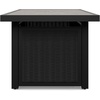 image:imageSignature Design by Ashley Beachcroft Casual Weather and Rust Resistant BatteryOperated Outdoor Fire Pit Table with Adjustable Flame Control and Protective Cover Black amp Light GrayBlack