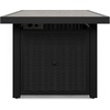 image:imageSignature Design by Ashley Beachcroft Casual Weather and Rust Resistant BatteryOperated Outdoor Fire Pit Table with Adjustable Flame Control and Protective Cover Black amp Light GrayBlack