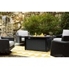 image:imageSignature Design by Ashley Beachcroft Casual Weather and Rust Resistant BatteryOperated Outdoor Fire Pit Table with Adjustable Flame Control and Protective Cover Black amp Light GrayBlack