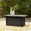image:imageSignature Design by Ashley Beachcroft Casual Weather and Rust Resistant BatteryOperated Outdoor Fire Pit Table with Adjustable Flame Control and Protective Cover Black amp Light GrayBlack