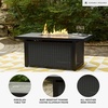 image:imageSignature Design by Ashley Beachcroft Casual Weather and Rust Resistant BatteryOperated Outdoor Fire Pit Table with Adjustable Flame Control and Protective Cover Black amp Light GrayBlack
